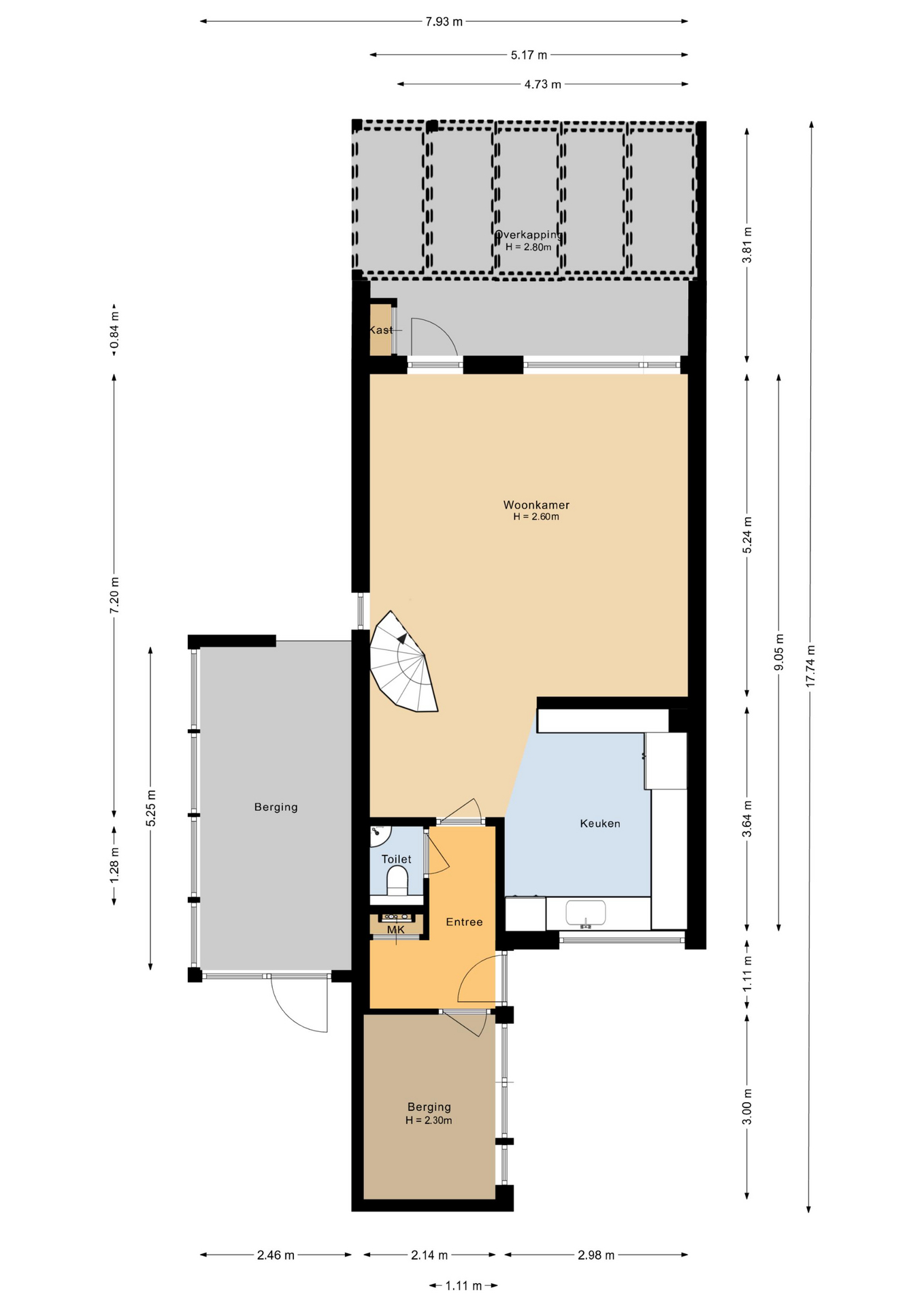 Gondel 21 30 - 8243 CC - lelystad-plattegrond-1