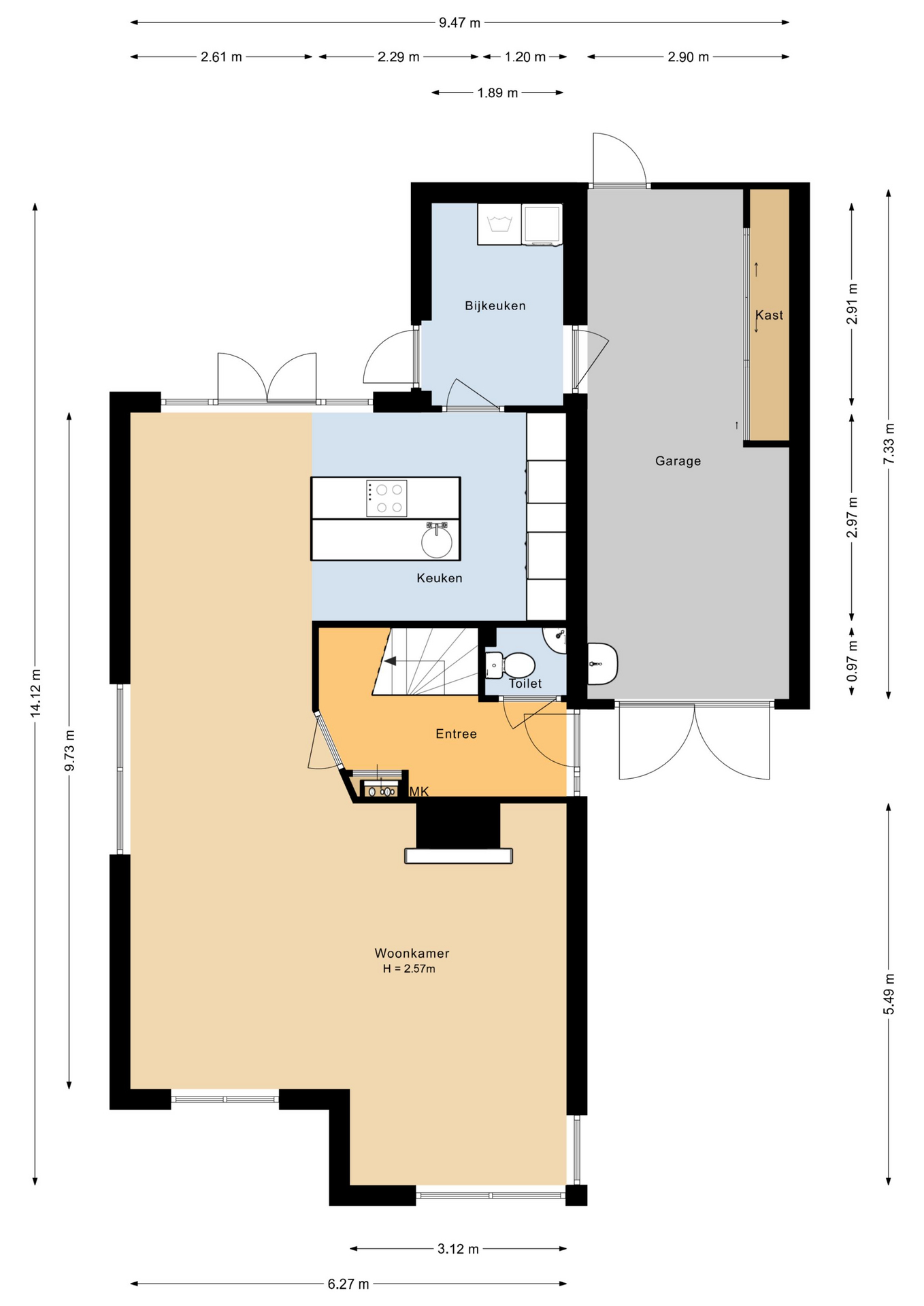 Assumburg 11 - 8226 RA - lelystad-plattegrond-1