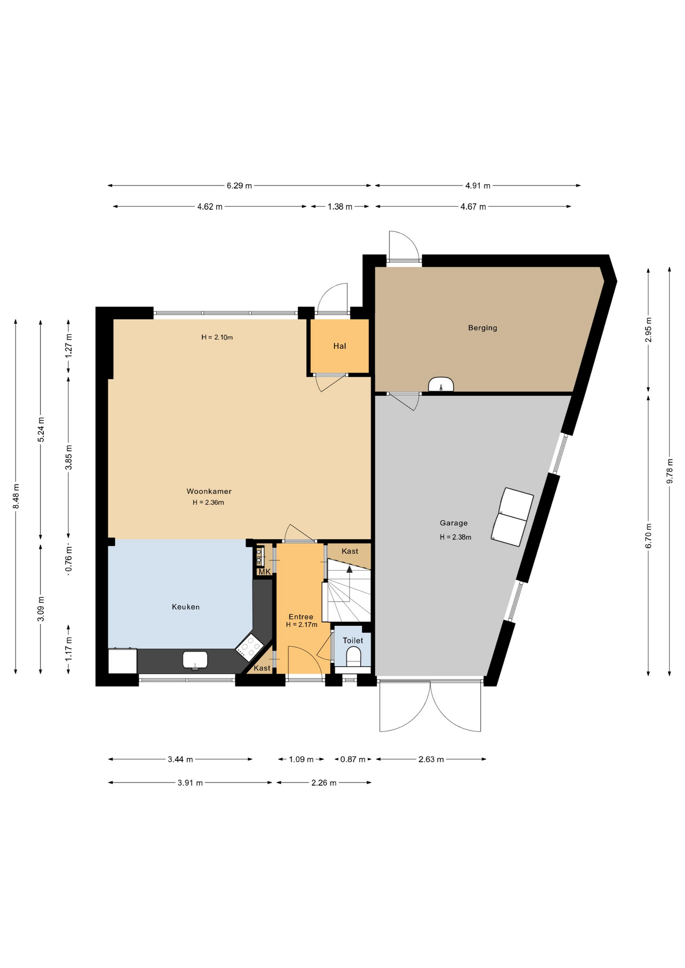 Griend 14 25 - 8225 VA - lelystad-plattegrond-1