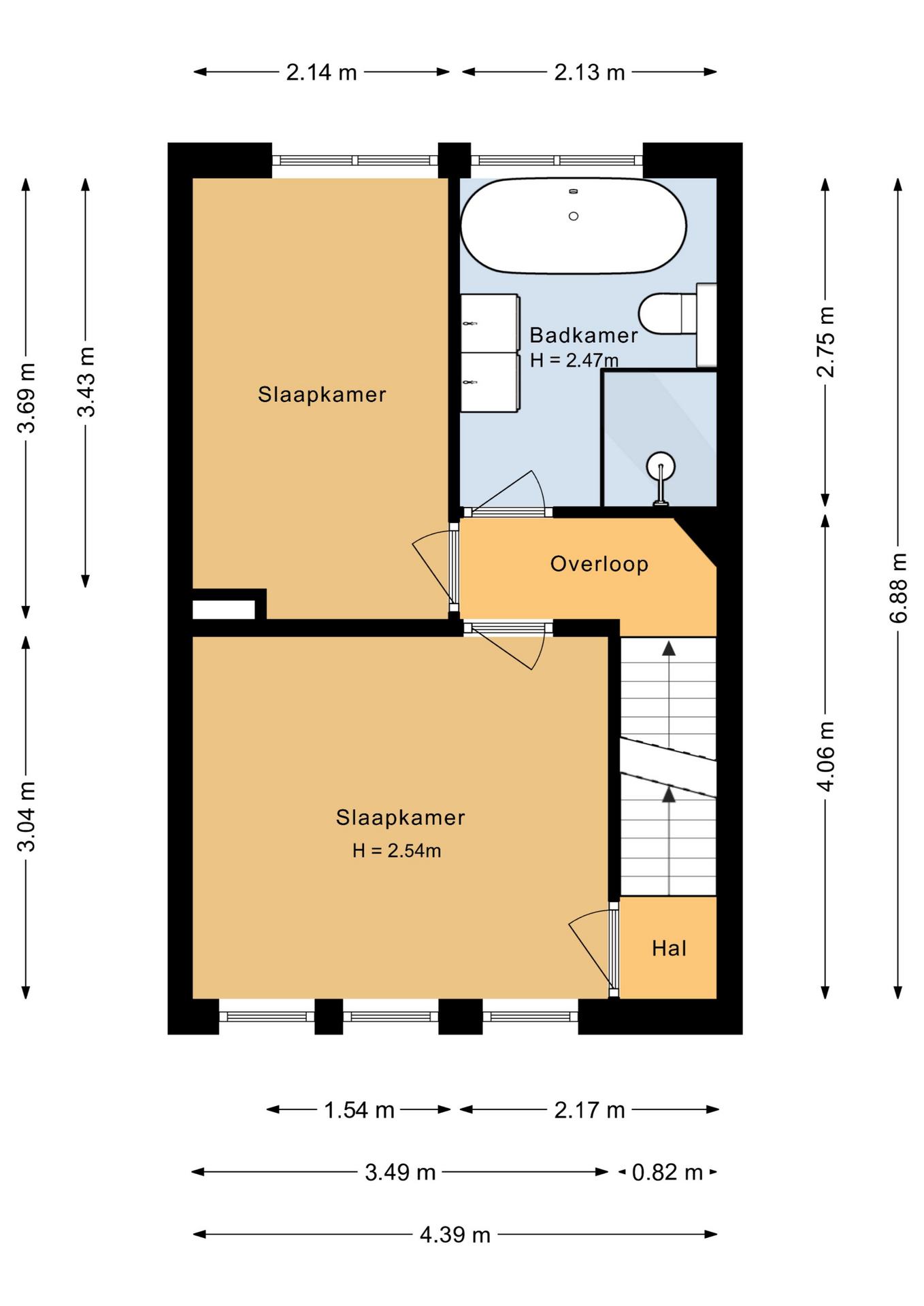 Begoniastraat 44 - 8012 DC - zwolle-plattegrond-2