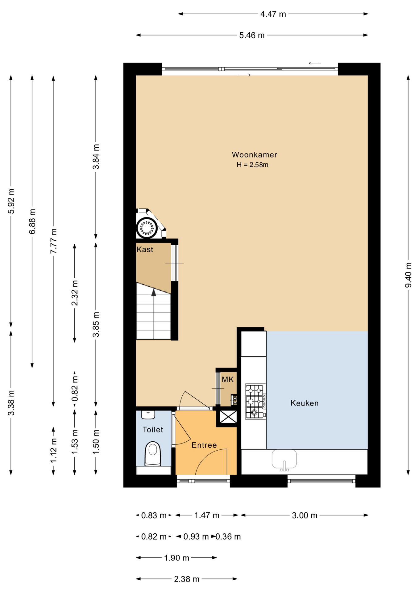 Botter 33 41 - 8243 KN - lelystad-plattegrond-1