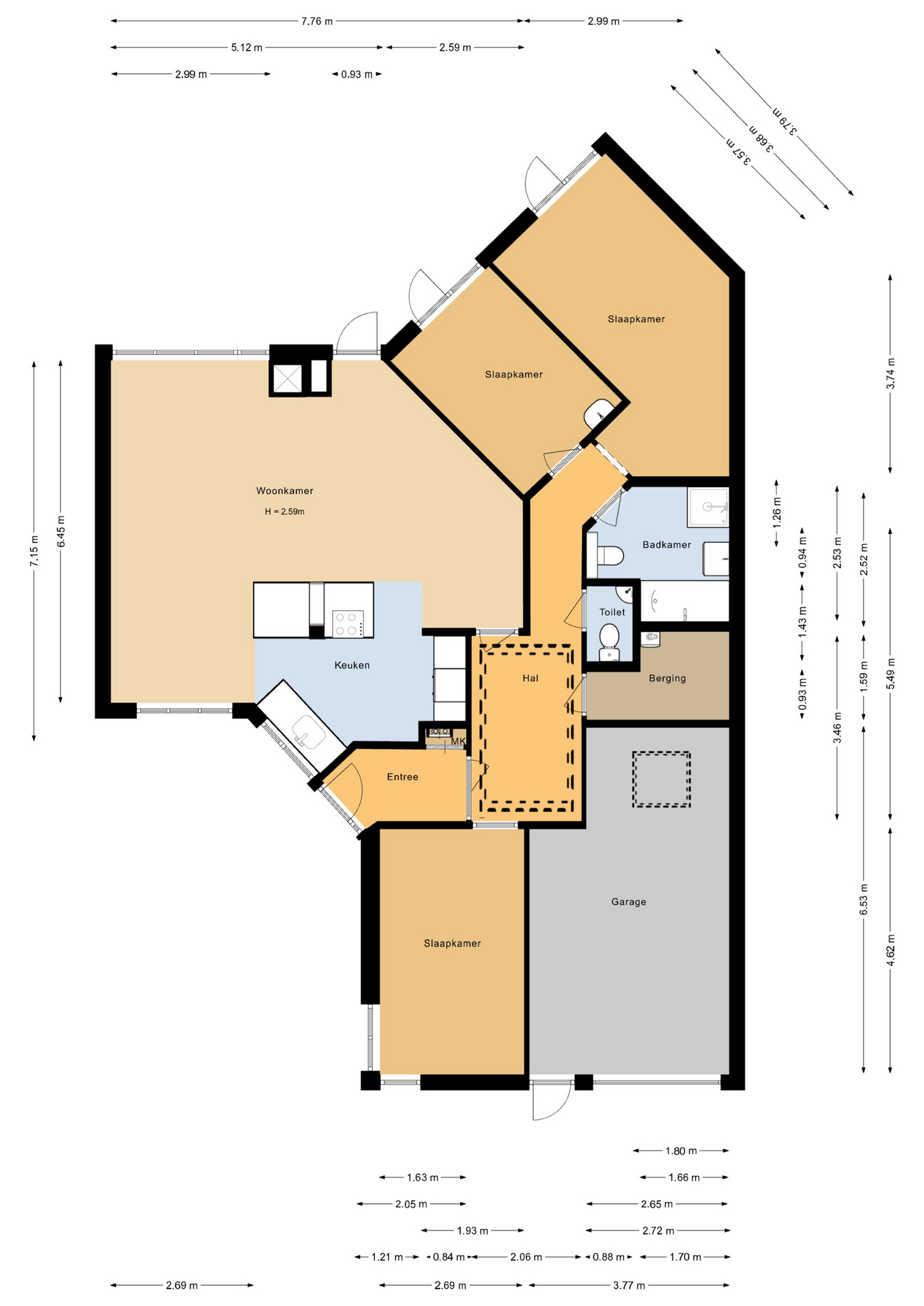 Botter 37 7 - 8243 KC - lelystad-plattegrond-1
