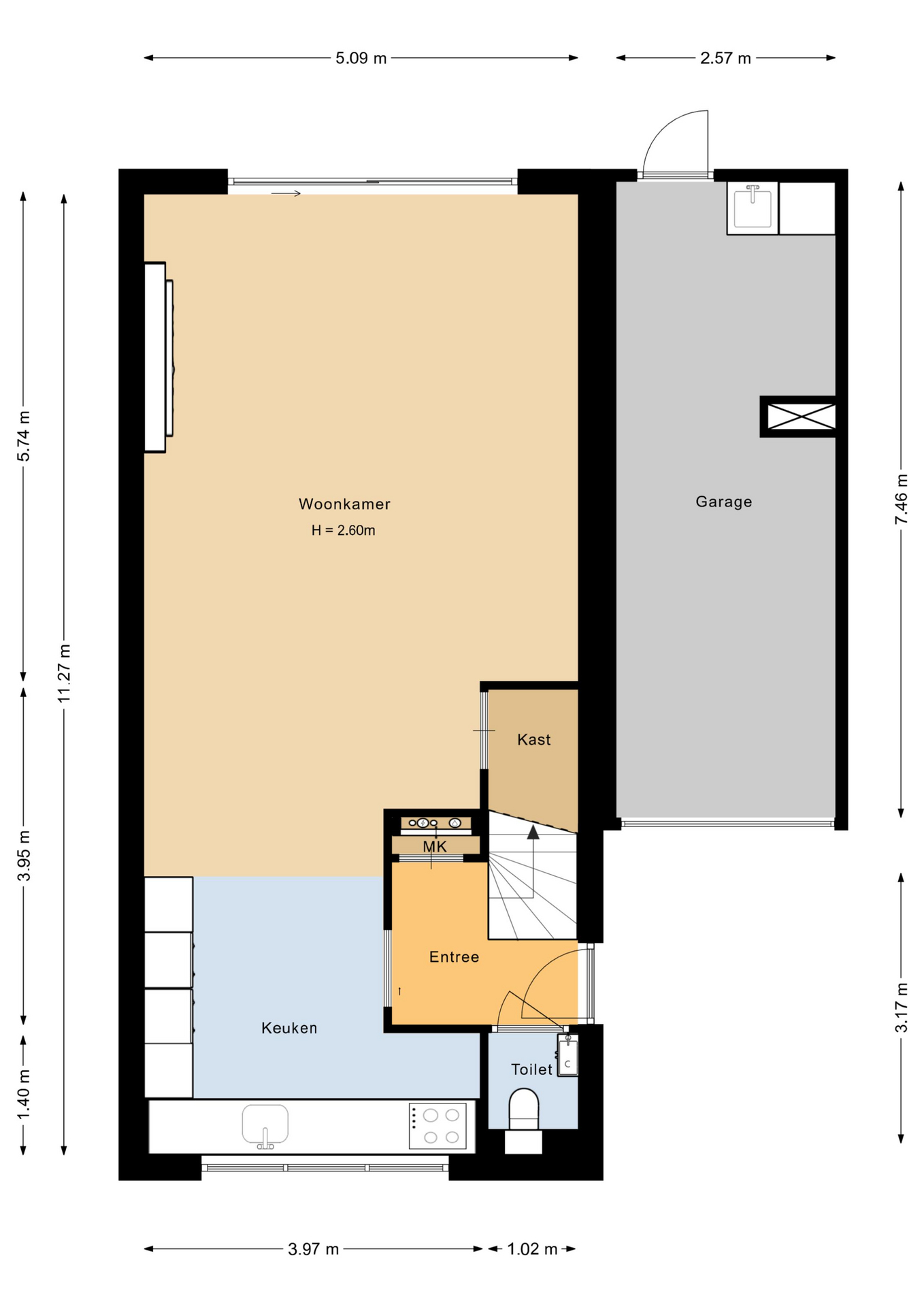 Doerianstraat 33 - 1336 NP - almere-plattegrond-1