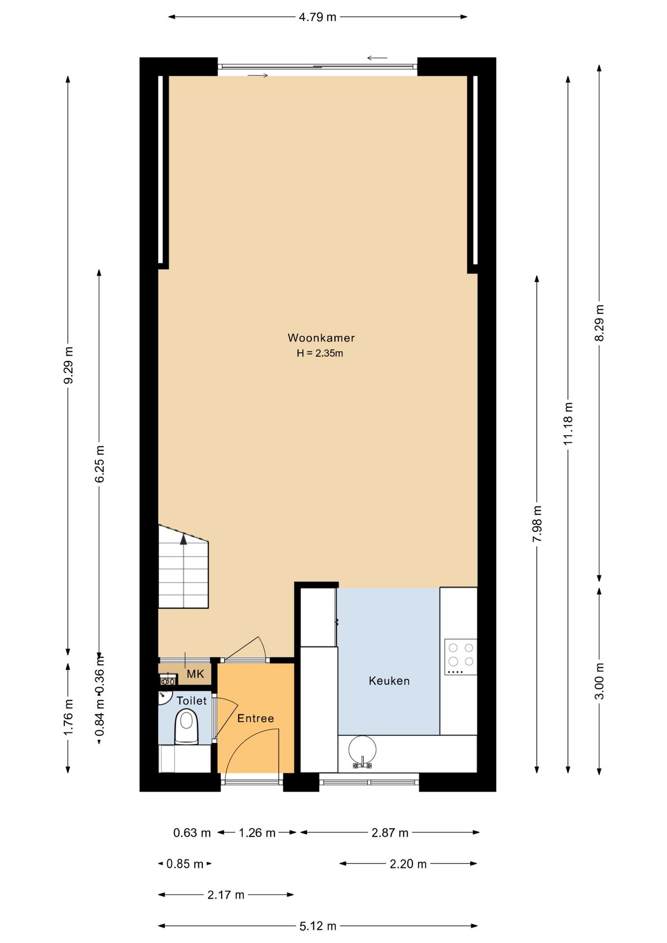 Gipskruidweg 8 - 1313 CT - almere-plattegrond-1