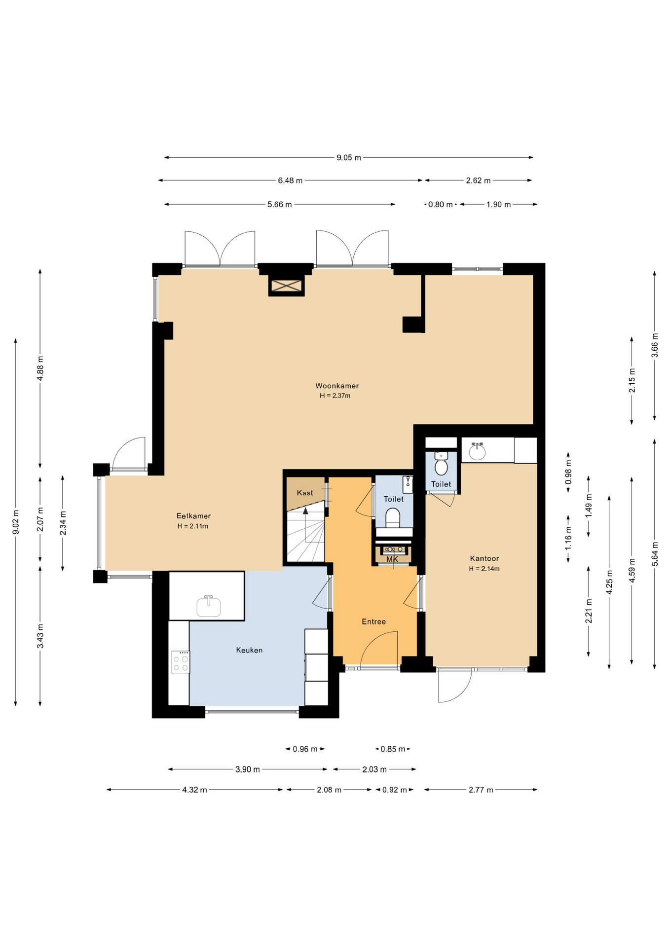 Hollandse hout 328 - 8244 GP - lelystad-plattegrond-1
