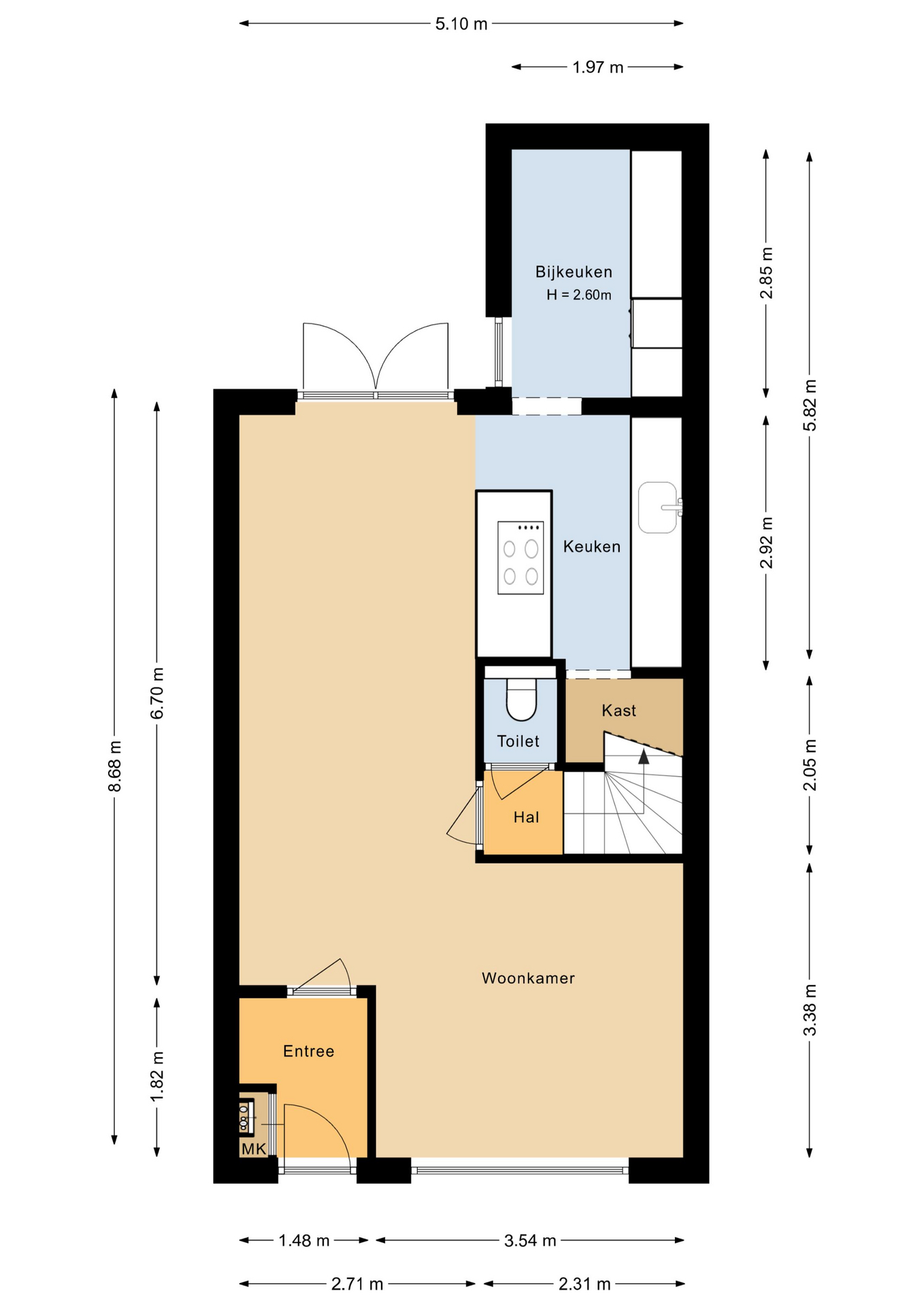 Horst 13 12 - 8225 LD - lelystad-plattegrond-1