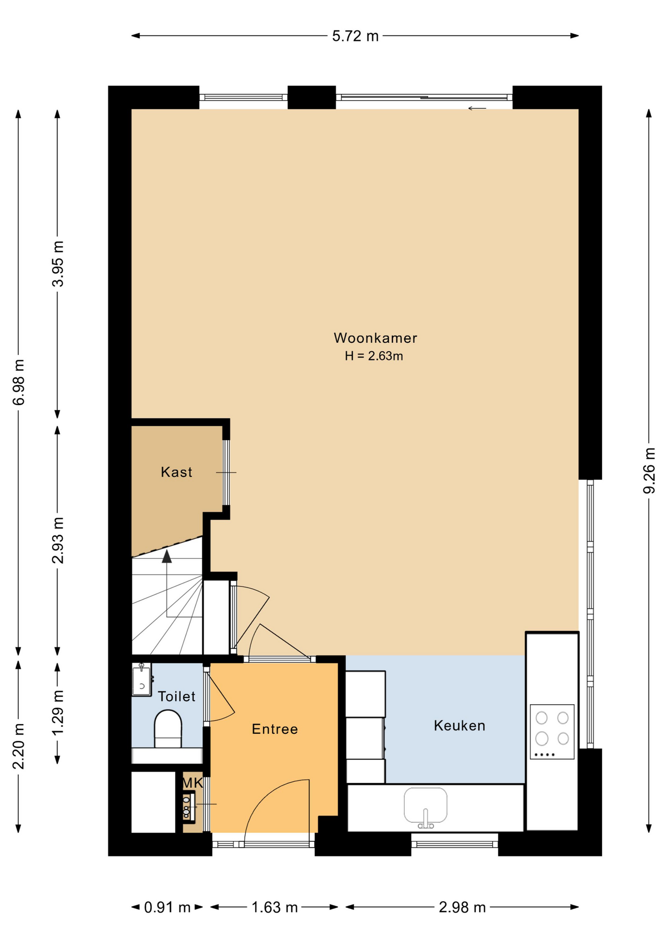 Kuifjestraat 7 - 1336 MH - almere-plattegrond-1