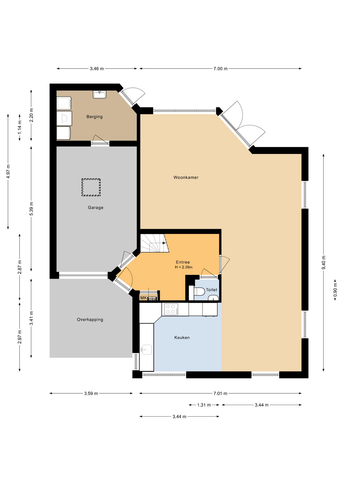 Langevelderslag 80 - 8223 PE - lelystad-plattegrond-1
