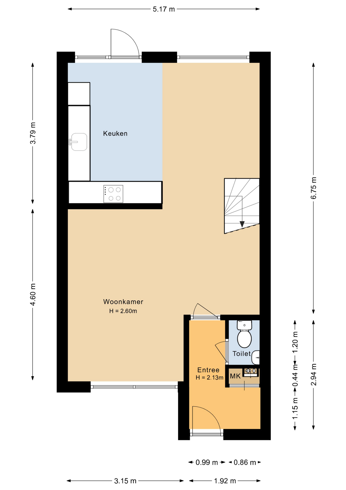 Punter 24 21 - 8242 DX - lelystad-plattegrond-1