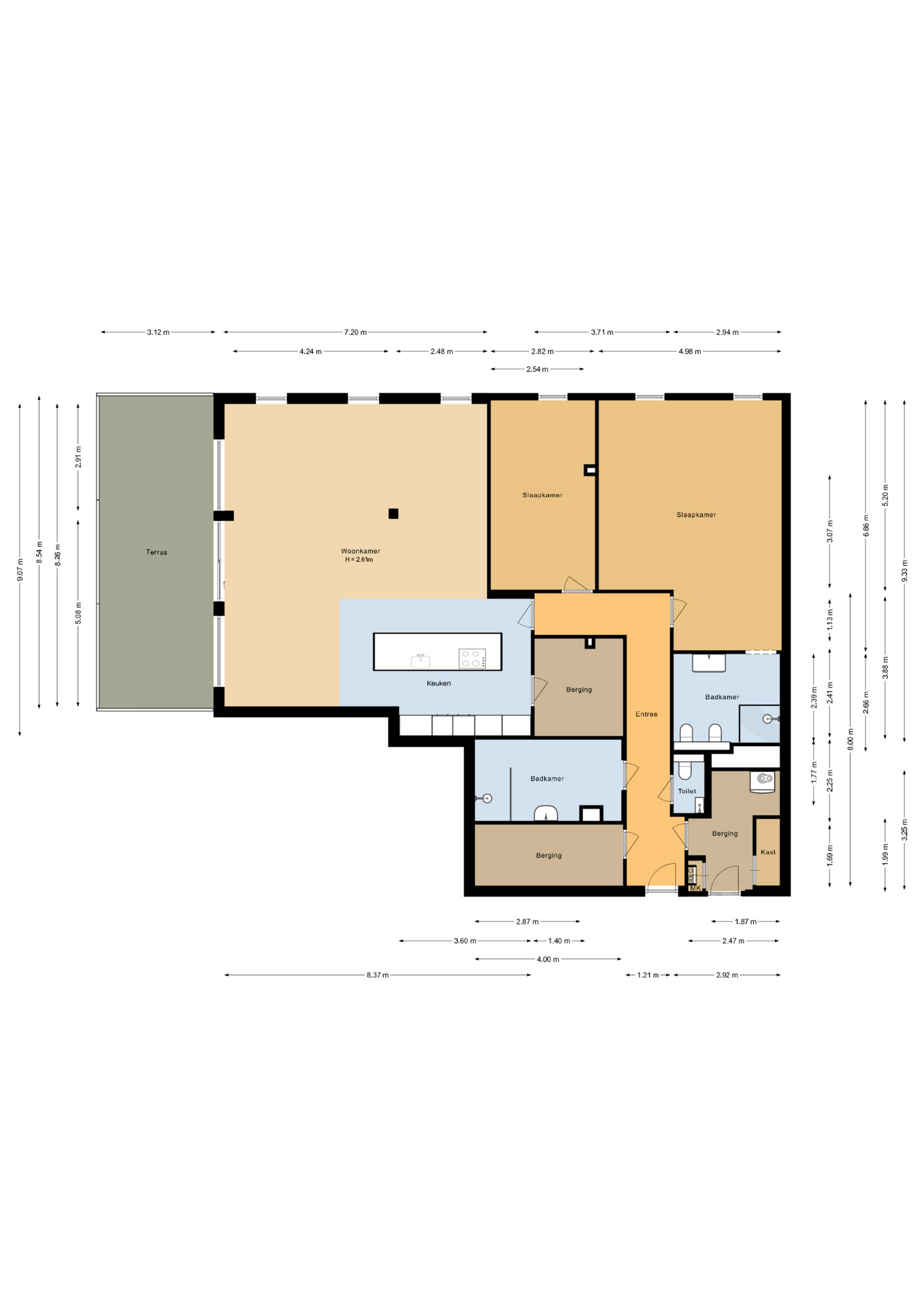 Rigastraat 255 - 8232 RR - lelystad-plattegrond-1