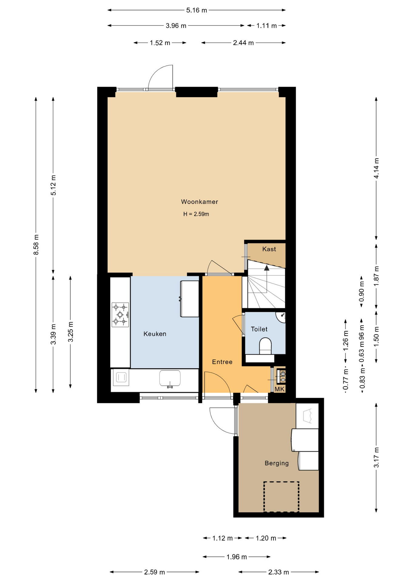 Schouw 38 7 - 8232 AC - lelystad-plattegrond-1